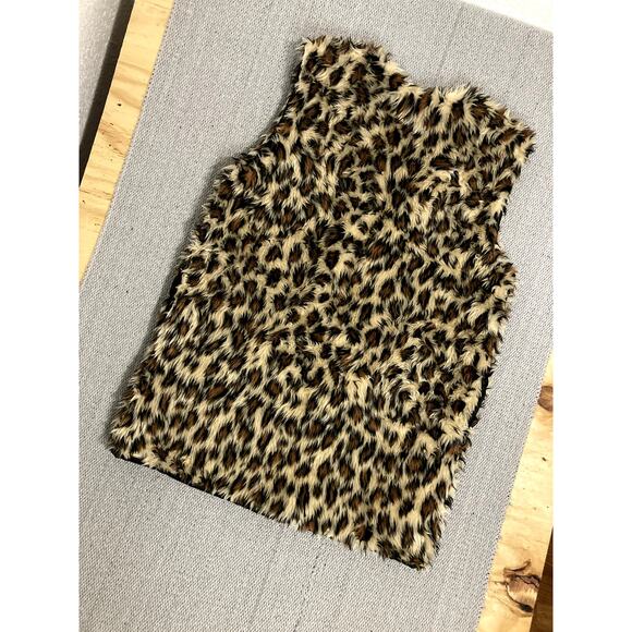 Sunshine Rodeos Shag Vest Womens OSFM* Leopard Print Acrylic Open Western Boho - Picture 9 of 13